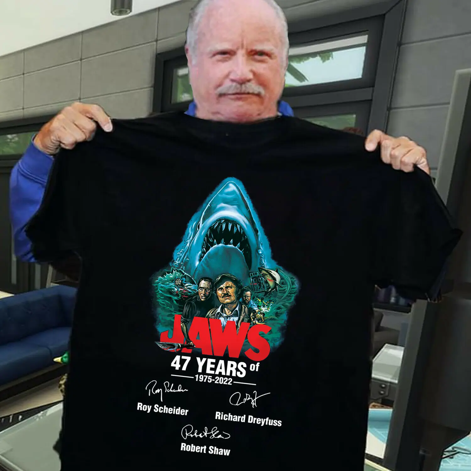 

Jaws 47 Years 1975-2022 Anniversary Signatures Shirt