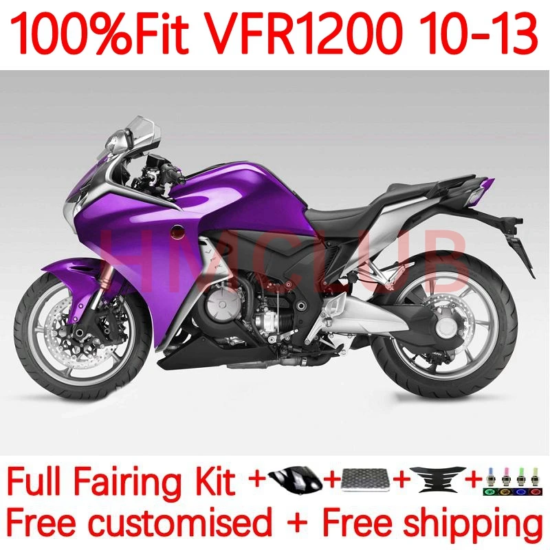 

OEM Injection For HONDA VFR1200RR VFR-1200 VFR 1200 RR 2010 2011 2012 2013 VFR1200 RR 10 11 12 13 Fairing 15No.106 purple glossy