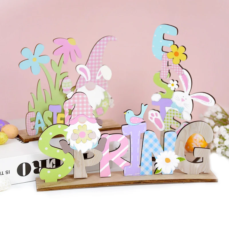

Easter Bunny Ornaments Spring Rabbit Printing 3D Three-dimensional Tabletop Decorations Home Garden Decor Kids Gift Party Supply