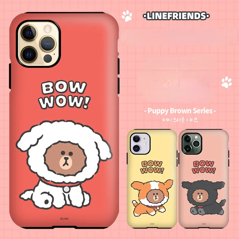 

LINE Cartoon Mobile Phone Case for Apple 13 Promax Anti-drop IPhone12 Protective Shell 11 Double Layer Xs