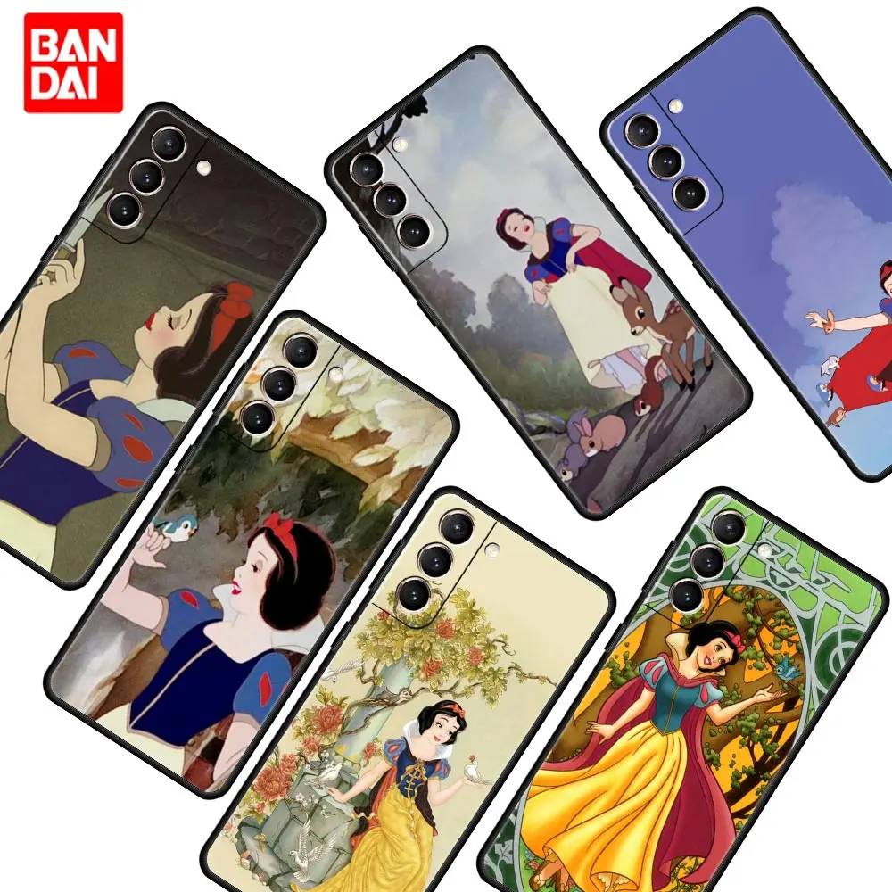 

Disney Cartoon Princess Snow Phone Case for Samsung Galaxy S22 S21 S20 S10 Plus Ultra FE 5G S22Plus S22Ultra Soft Coque Cover