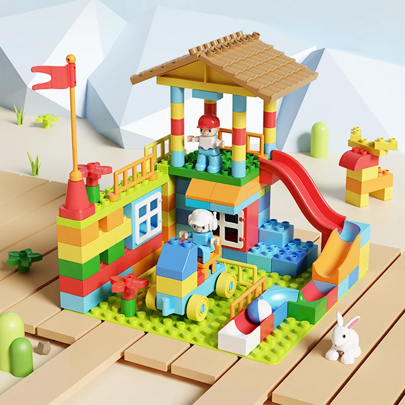 

Children's Building Blocks Puzzle Assembly Boys Girls Large Particles Building Blocks Baby Early Education Toys Paradise