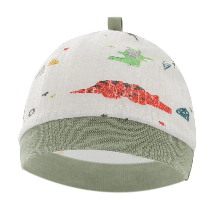 

Cozy Baby Newborn Hat Breathable Knitted Cotton Hat with Soft Color Cartoon Pattern Beanie Skin Friendly Hand Wash