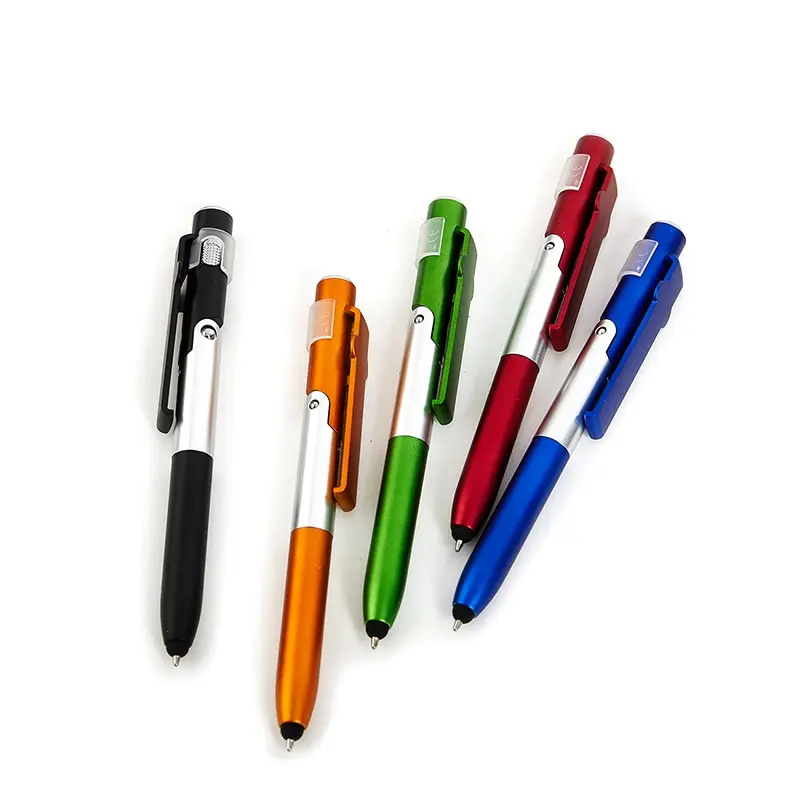 

Multifunctional Ballpoint Pen Folding LED Light Mobile Phone Stand Holder 4 in 1 Pen School Office Stationery Supplies