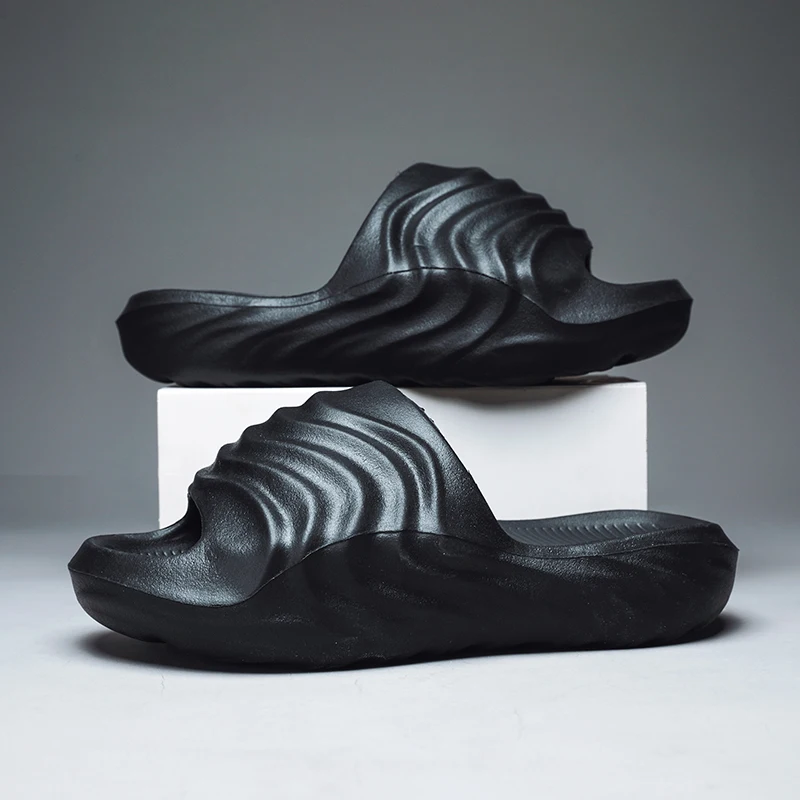 Нескользящие шлепанцы для мужчин и женщин летние тапочки из ЭВА на толстой