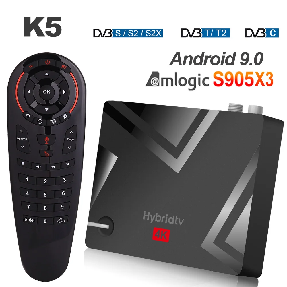 

Mecool – smart TV chassis K5, Android 9.0, AMLOGIC s905x3, 2 / 16 WiFi 2.4/5g, LAN 10 / 100M, 4.1, set-top box T2, latest model