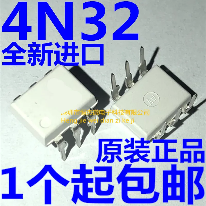 

10PCS/ New original imported 4N32 4N32M DIP-6 in-line transistor output drive optocoupler