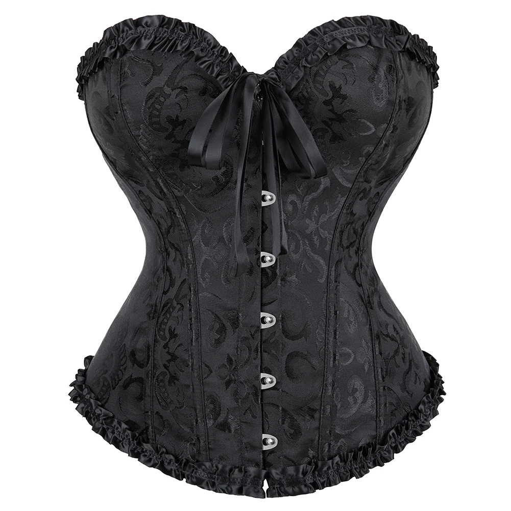 

Corset Woman Gothic Clothes Black Corsets for Women Lace Up Boned Overbust Corset Bustier Tops Plus Size Corset Lingerie Women