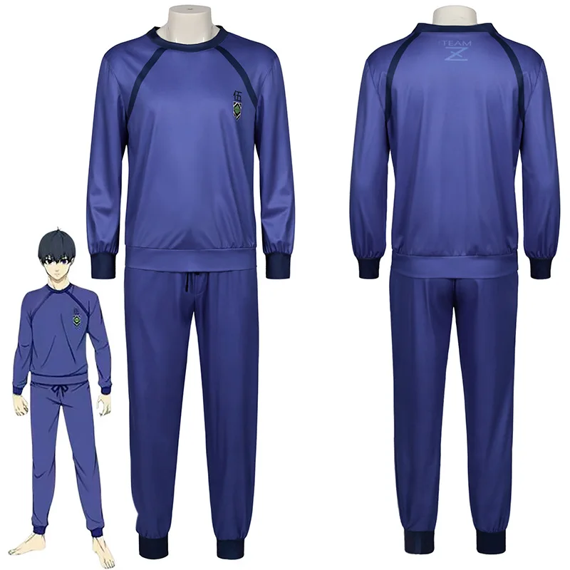 

Pajamas Reo Nagi Cosplay Anime Blue Lock Cosplay Costume Bachira Isagi Chigiri Nightclothes Sportswear College Style Ballgown