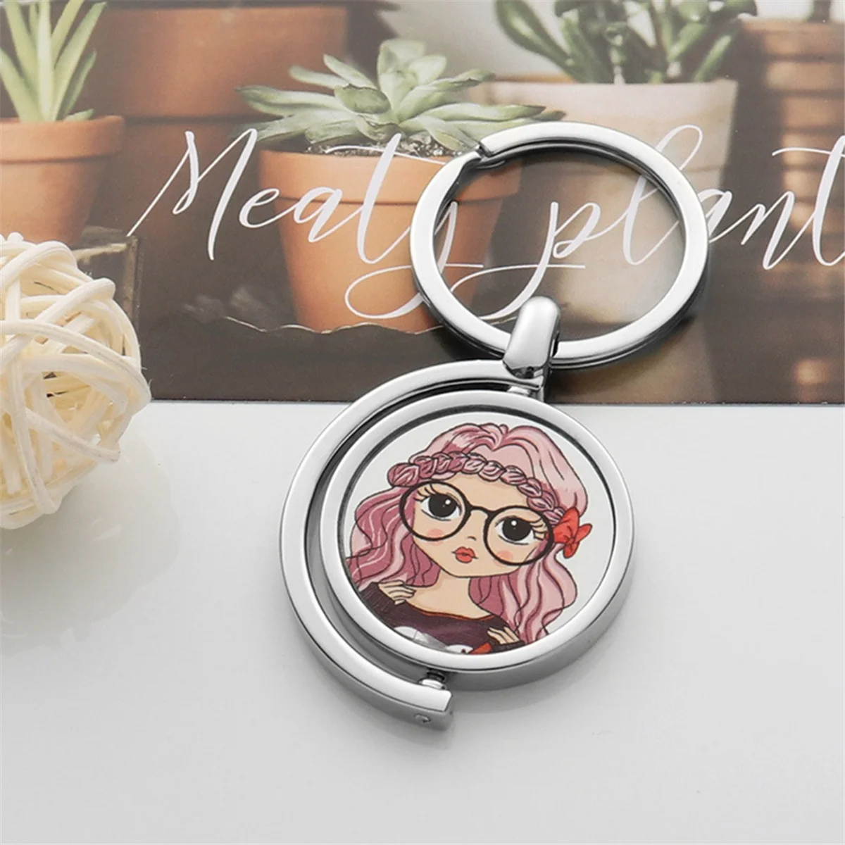 10 шт. сублимационный пустой металлический брелок для ключей