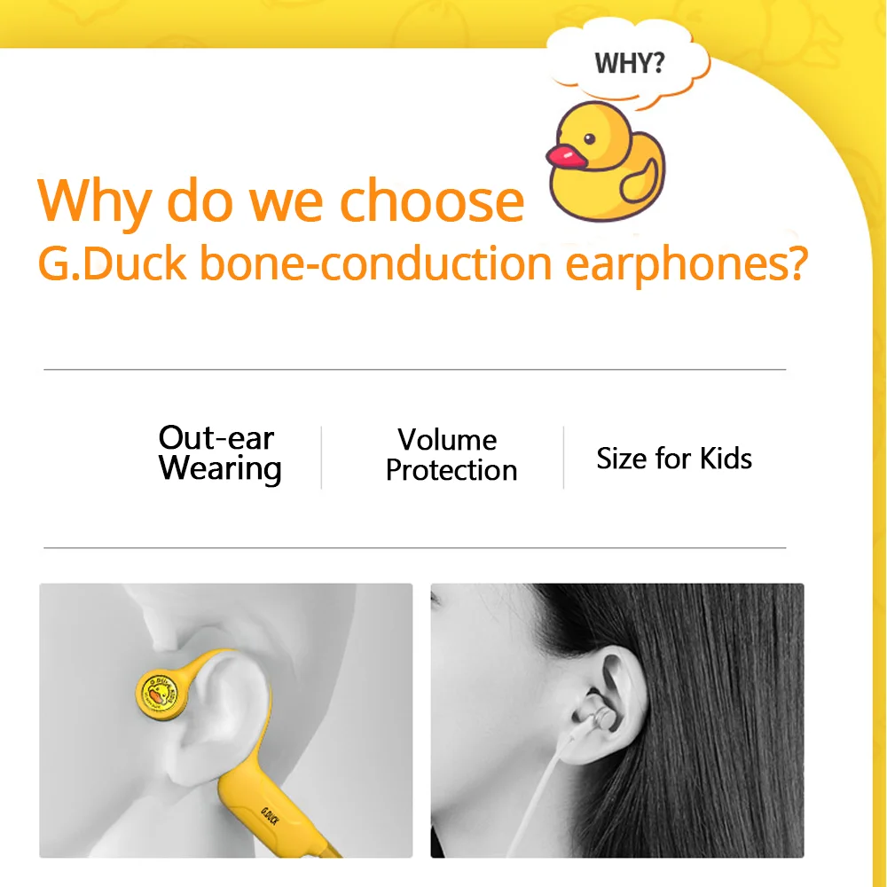 Bluetooth 5.1 беспроводные наушники с костной проводимостью для детей милые