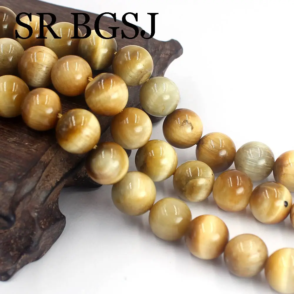 

12mm Round Tiger Eye Loose Gems Stone Jewelry Accessories Diy Beads Strand 15"