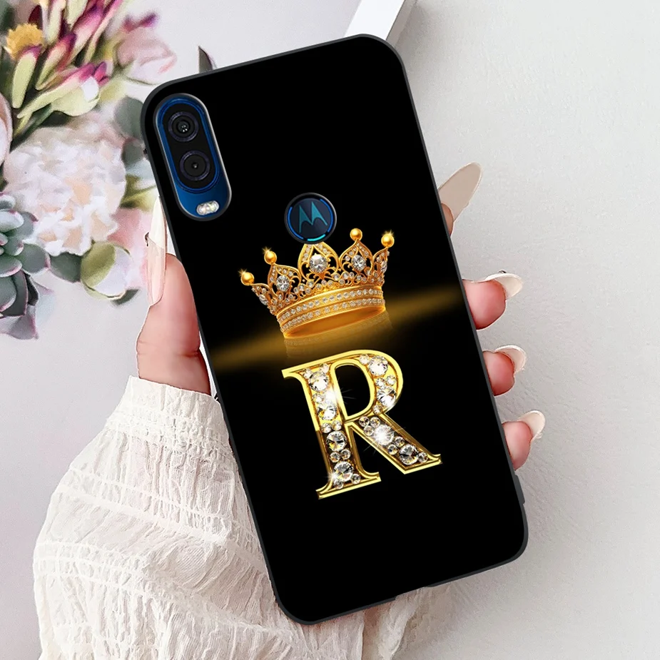 Фото Чехол для Motorola One Vision XT1970-1 XT1970-2, новый роскошный чехол с буквами короны, мягкий силиконовый чехол для телефона Moto One Vision Shell №5