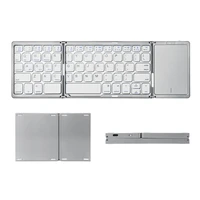 foldable bt keyboard rechargeable portable mini usb wired keyboard with touchpad mouse for windowsiosandroidmac pc tablet