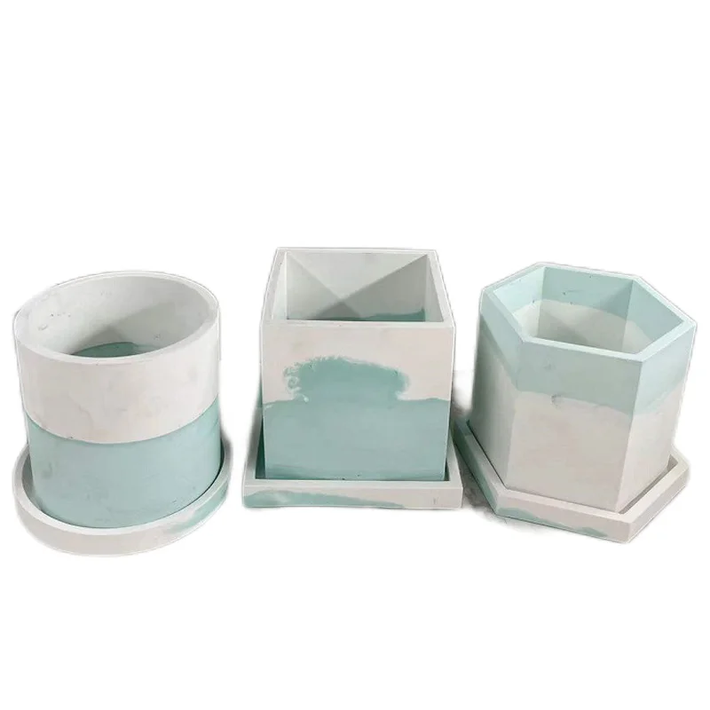 Большой цветочный горшок глина силиконовый цилиндр плантатор форма ручной