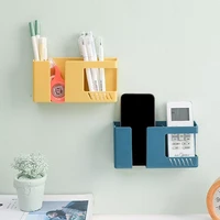 multifunction wall mounted organizer storage box remote control air conditioner storage case mobile phone plug holder container
