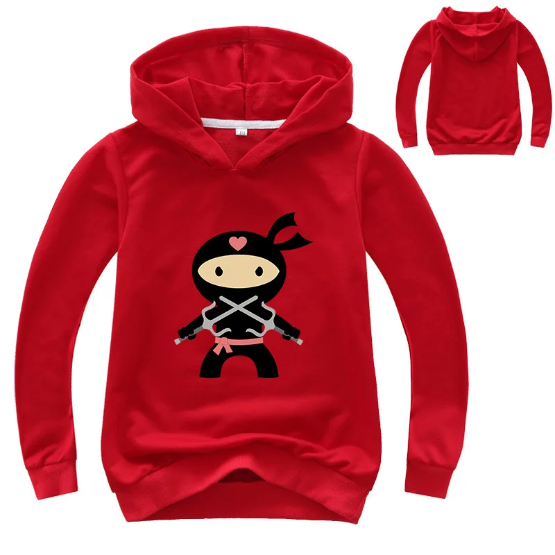 

Kids NINJA KIDZ Hooded Cartoon Children T-Shirts Boys Baby Outerwear Clothing Spring Sweatshirts Teenage Girls T Shirt 2-14y