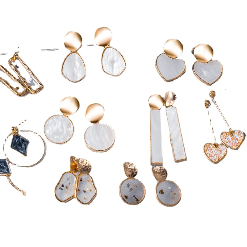 

New Korean Statement Drop Earrings For Women Fashion Vintage Geometric Long Dangle Earrings 2022 Female Jewelry New Earrings