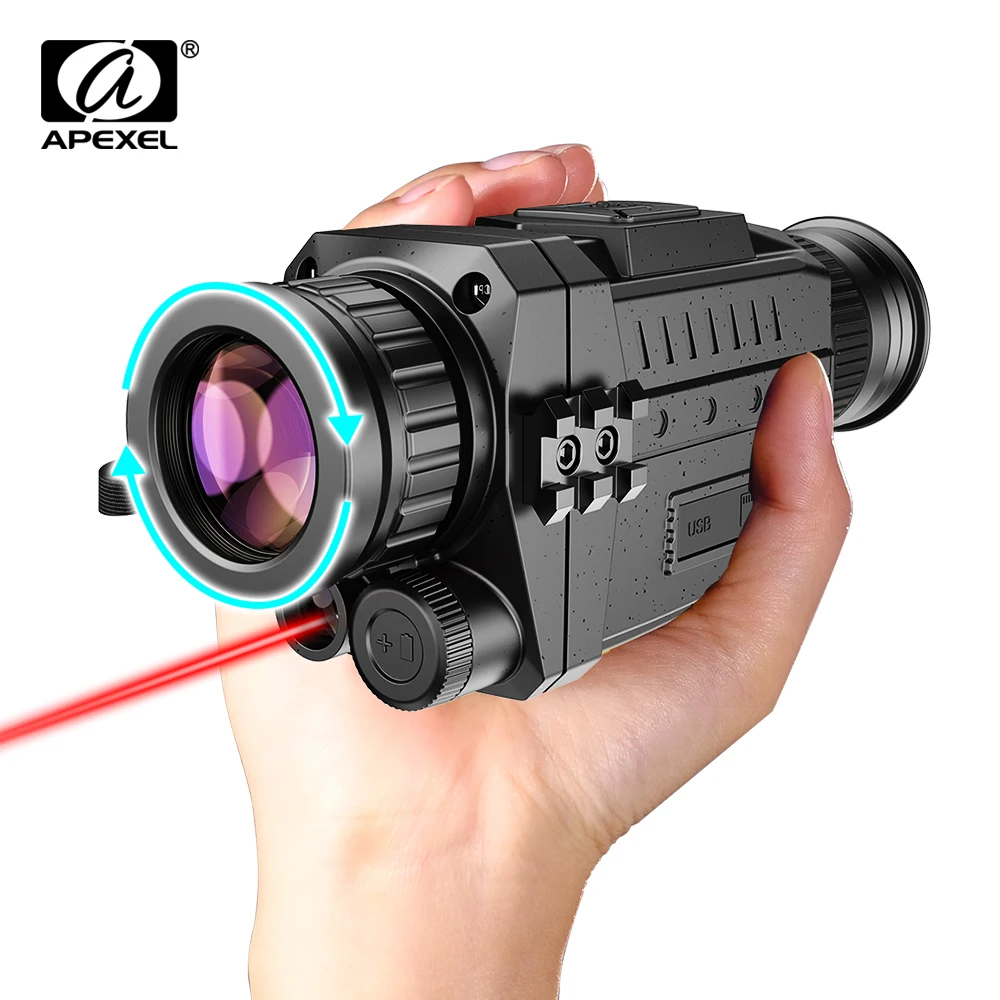 

APEXEL Infrared Night Vision Monocular 8X Digital Telescope Zoom With Day and Night Dual Use For Outdoor Hunting Camping