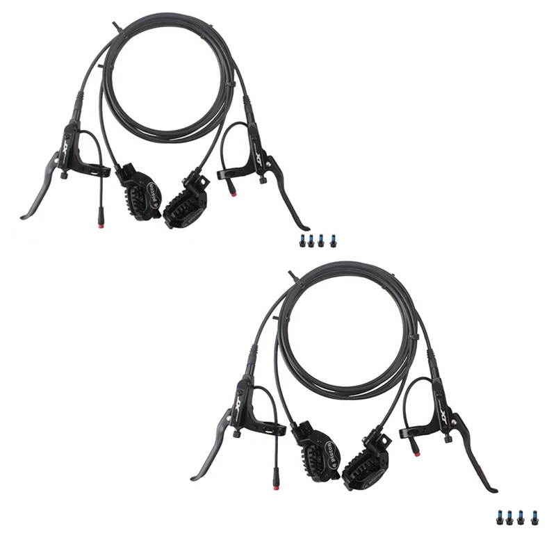 

NEW-ZEROING E-Bike Brake Electric Scooter 4 Piston Hydraulic Disc Brake XT With Cooling Full Meatal Pads