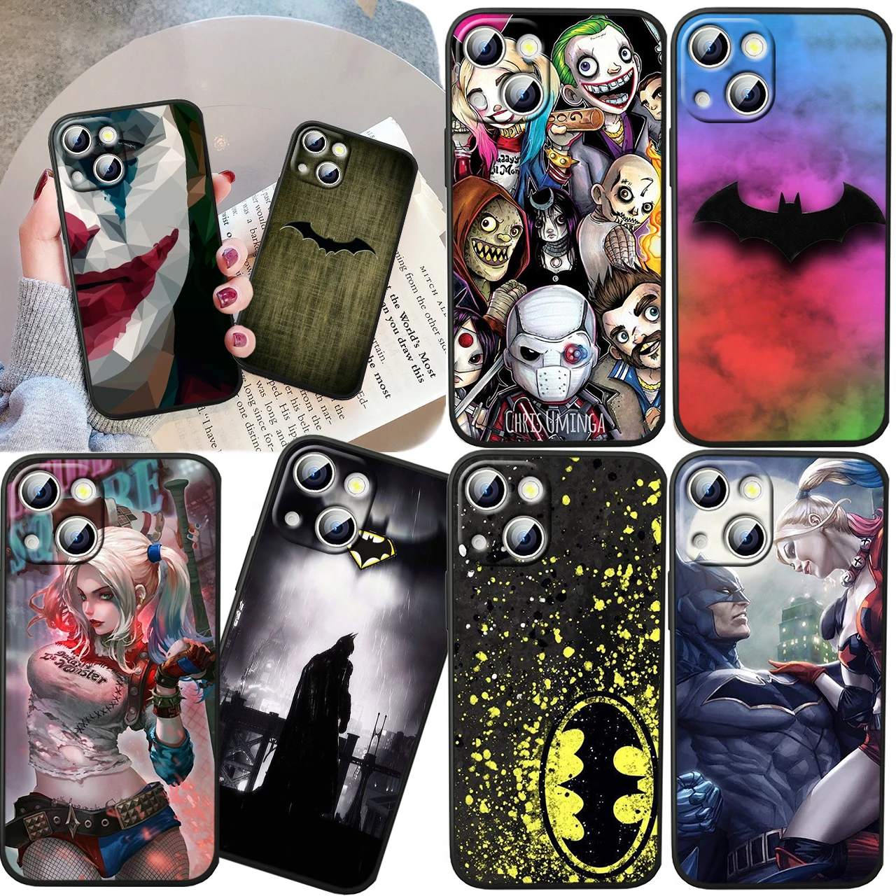 

Harley Quinn Pete Cute For iPhone 14 13 12 11 Pro Max XS Max X XR 7 8 Plus 6S 5S Silicone Black Shell Phone Case