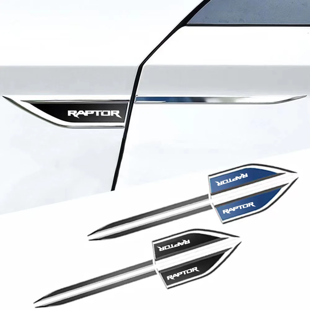 

2pcs Metal Car Stickers Modified Body Fender Emblem Badge Decals Trim Car Styling for Ford Raptor Auto Accessories