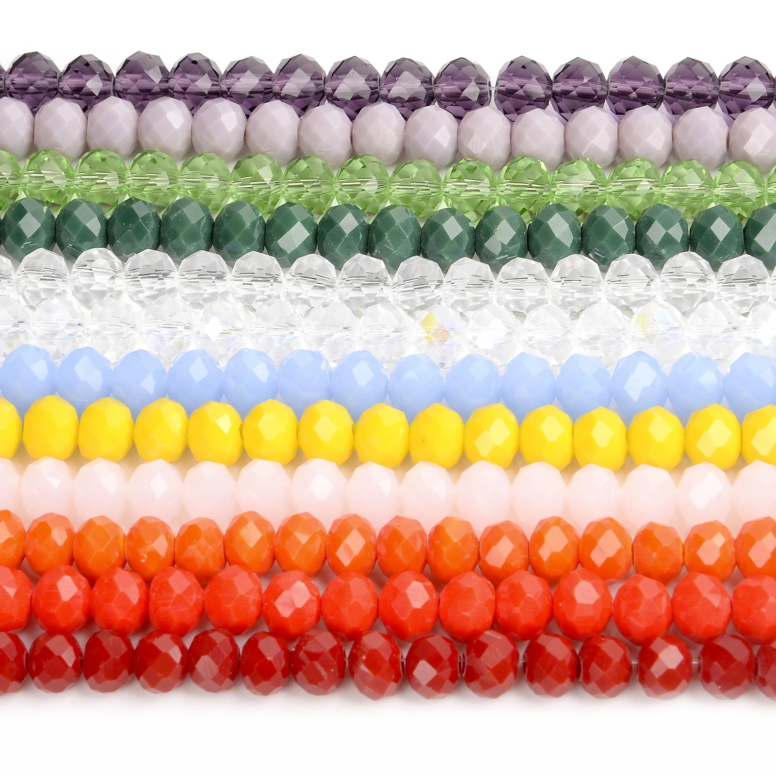 68 шт. 8X6 мм граненые хрустальные стеклянные бусины Радуга свободная
