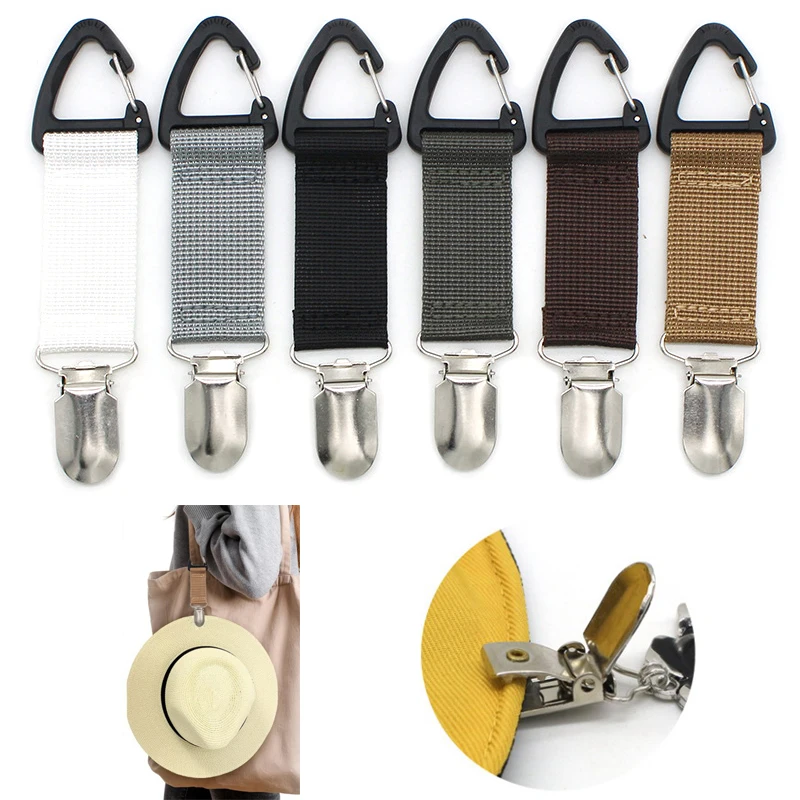 

Hat Clip for Travel Small Portable Fabric Clips for Holding on Bag Traveling Hat Clips for Purse Backpack Luggage