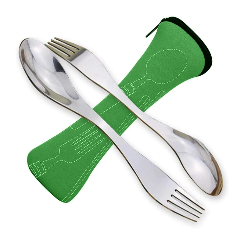 

Набор ложек Spork 2 в 1 из нержавеющей стали 2 шт.