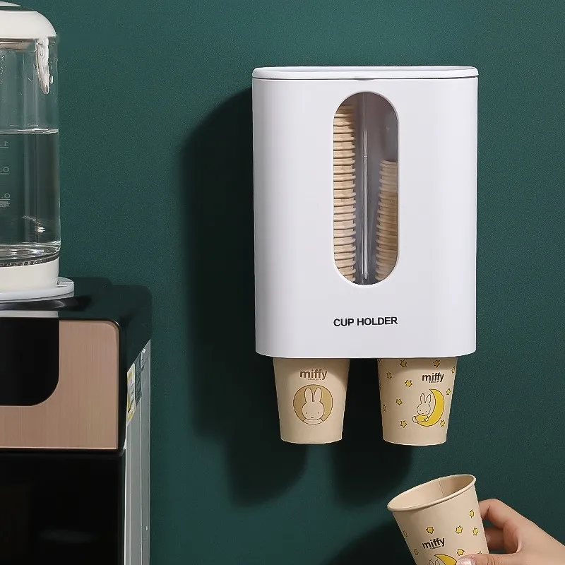 

Disposable Cup Remover Punch-free Hotel Restaurant Public Places Waterproof Dustproof Water Dispenser Paper Cup Holder