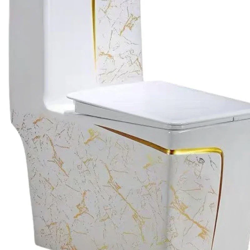 Золотой унитаз предметы для ванной комнаты бытовой сифон напольный керамика
