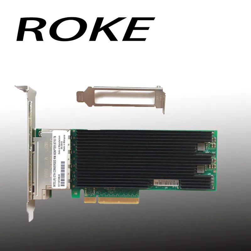 Фото Новый сетевой адаптер Intel X710-T4 Ethernet Converged Network Adapter X710T4 X710T4BLK с 4 портами №1