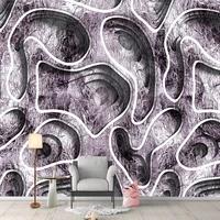 purple three dimensional abstract pattern photo mural living room background wallpaper designs building supplies eco friendly