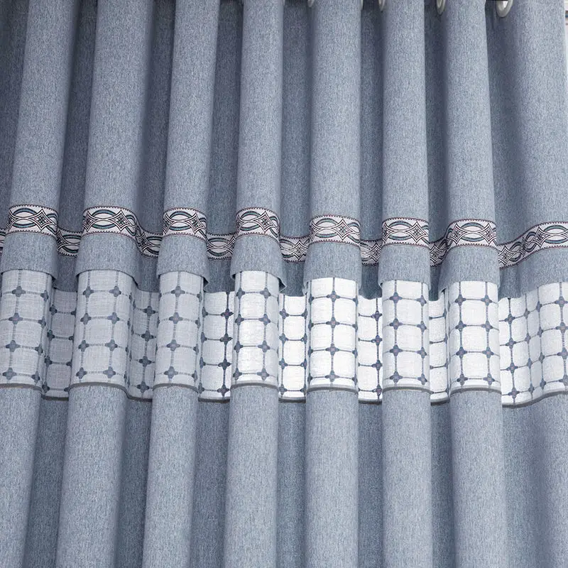 

Плотные затененные однотонные простые скандинавские шторы для гостиной, столовой, спальни, окон из хлопка и льна