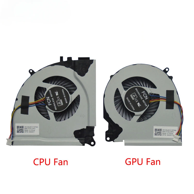 Сменный вентилятор охлаждения ЦП + ГП 0RJX6N 04X5CY для Dell 15-7000 15-7557 15-7559 Inspiron 5576 5577 7557 7559
