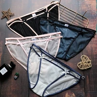lace patchwork underwear womens hollow out panties fashion cross belt embroidered briefs low waist comfort underpants