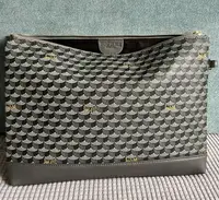 Zipper Designer Mens Fashion Clutch Handbag Real Leather Lady File Le Clutches Envelope Bag Large Size 13 Inches 33x23cm