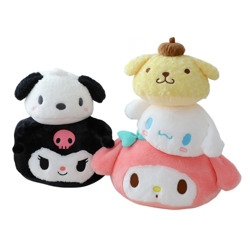 

Comfortable My Melody Kuromi Plush Toy Very Soft Stuffed Cartoon Cinnamoroll Pochacco Plushies Throw Pillow Back Cushion Sofa