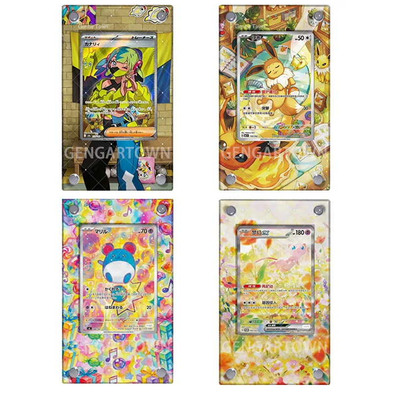 Фото Новая подставка для карт Pocket Monster Marill, акриловая настольная фигурка Mew Canari Game Collection Kaka Brick, игрушка-подарок DIY №1