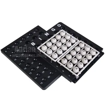 Bingo Set Traditional Bingo Lottery Family Game Set Cage Balls Cards Counters Party Bingo Game Party Gambling Play Entertainment 6