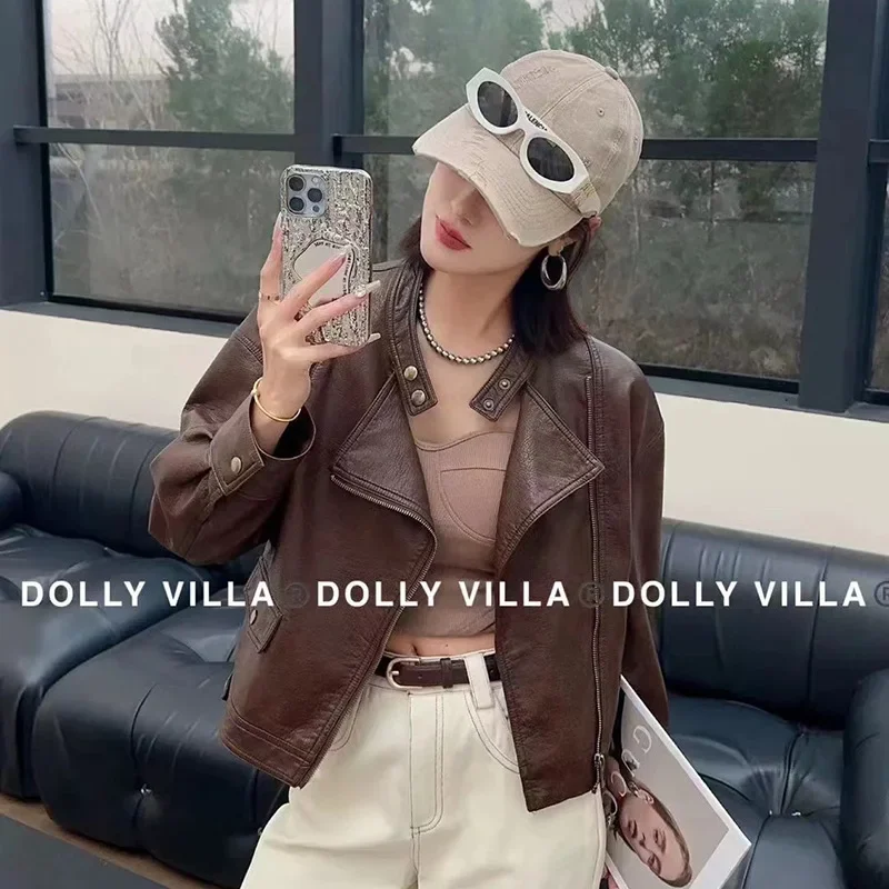 2024 весенне-осенний новый стиль высококачественная куртка из натуральной кожи