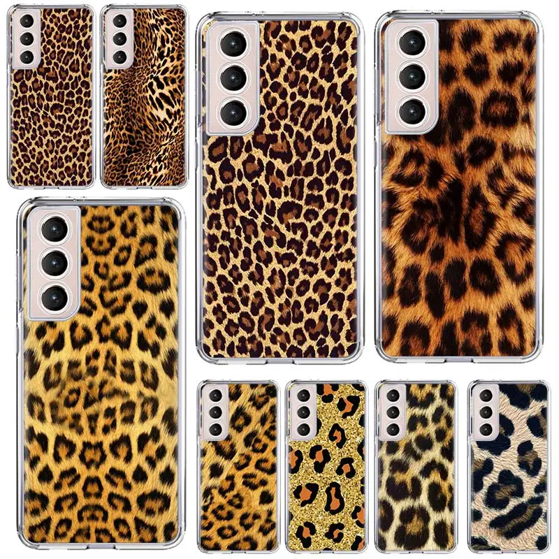 Чехол для телефона с леопардовым принтом чехол Samsung Galaxy S22 S21 Ultra 5G S20 FE S8 S9 S10 Plus S10e S7