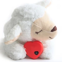 puppy toy with heartbeat dog calming behavioral training toy sleeping animal plush buddy for separation anxiety relief