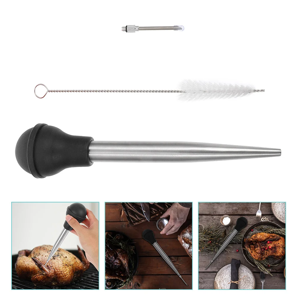 

Silicone Bulb Turkey Needle Seasoning Injector Kitchen Turkey Seasoning Needle