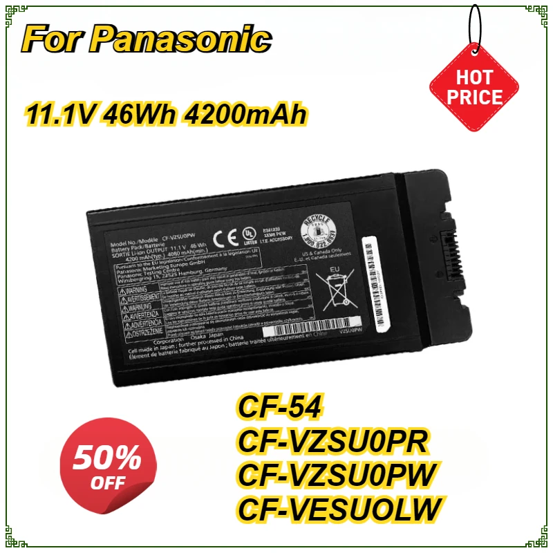 Аккумулятор для ноутбука CF-54 PANASONIC CF-VZSU0PW Toughbook Series 11 1 В 46 Втч 4200 мАч CF-VZSU0PR CF-VZSU0LW
