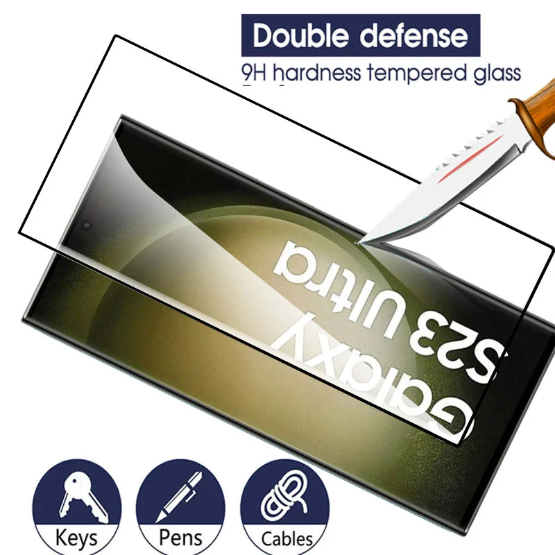 3 шт. S23ultra 9D защитный стеклянный чехол с полным покрытием для Samsung Galaxy S23 S 23 Ultra