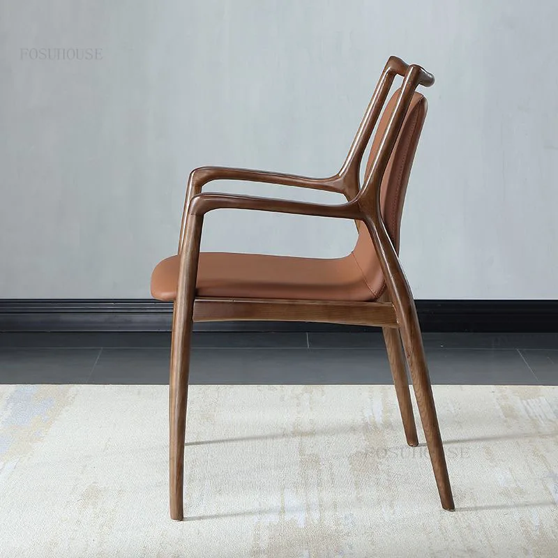 

Креативные обеденные стулья Nordic Country, ретро минималистичный обеденный стул из твердой древесины, кресло для отдыха, мебель для дома