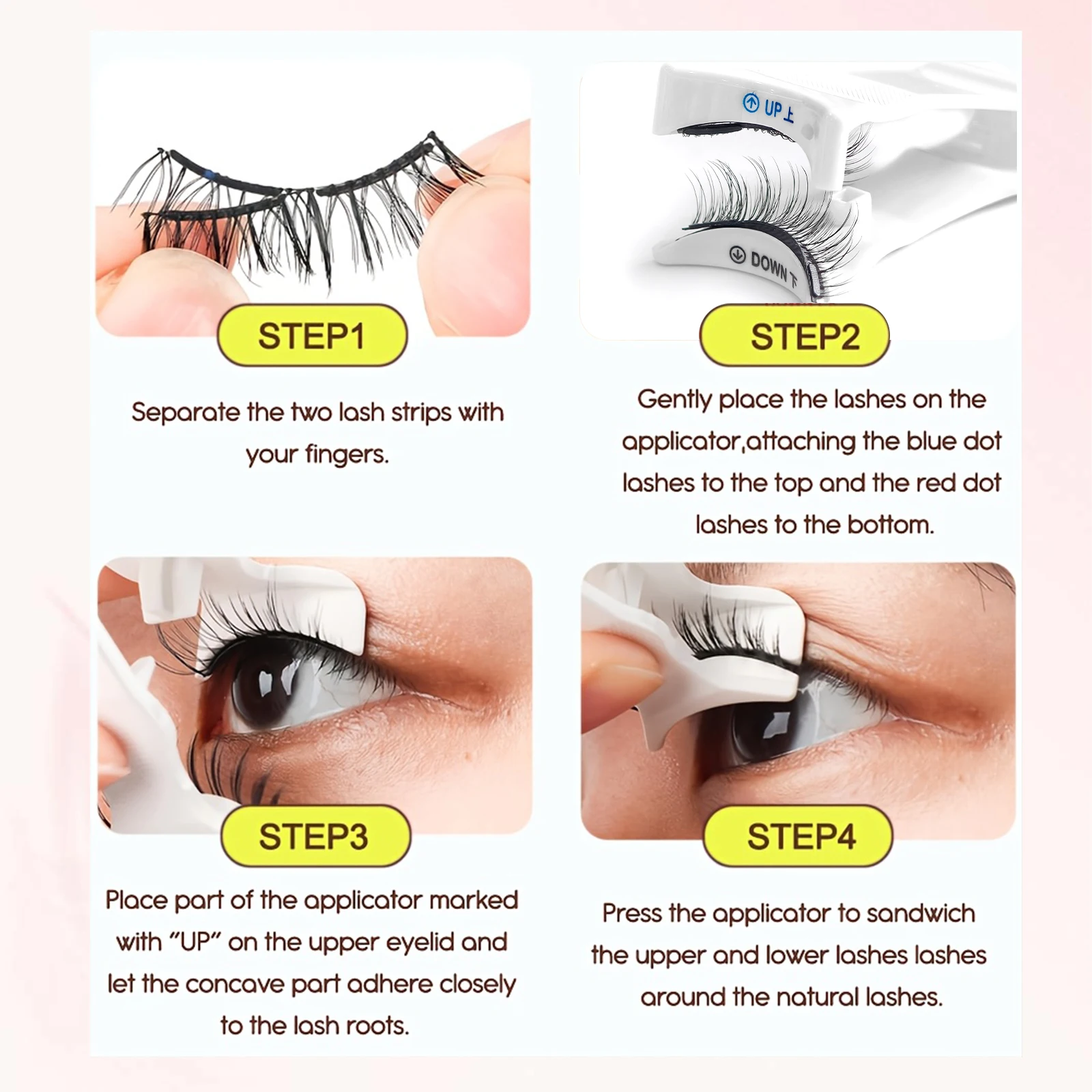 Фото Магнитные ресницы Honey Eyelash Quantum: мягкие, натуральные, без клея, для наращивания №2