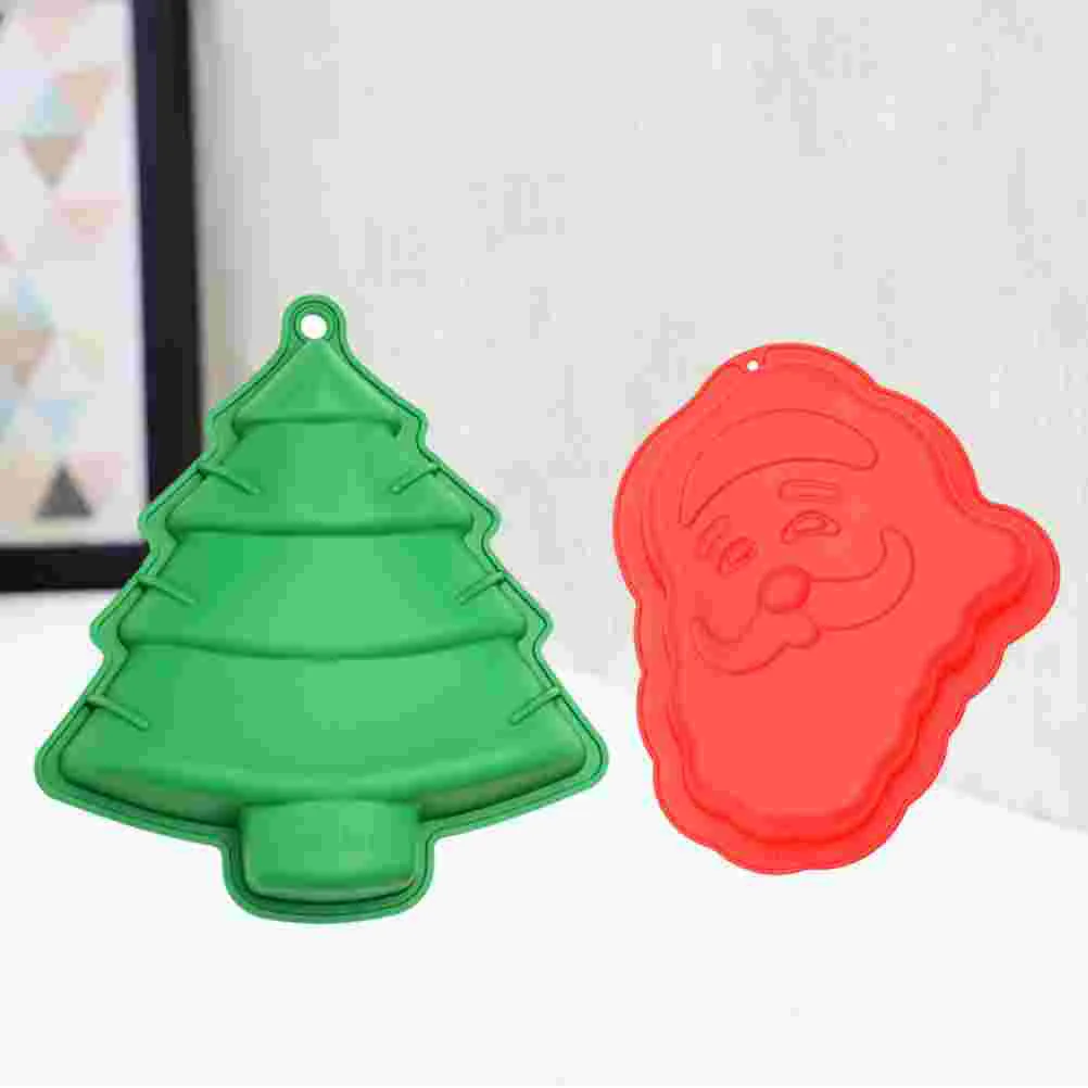 

Christmas Molds Silicone Cake Fondant Candy Tree Holiday Baking Snowflake Chocolate Formwinter Casting Forms Soap