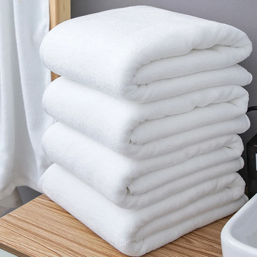 

Towels Adults Home Banho De Hotel White Large Thick Bathroom Bain Towel Shower Cotton Serviette Toalha 80*180/100*200cm Bath De